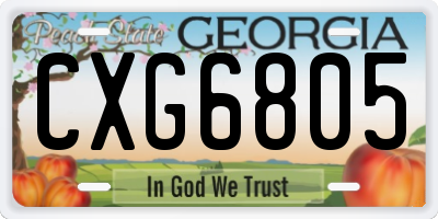 GA license plate CXG6805
