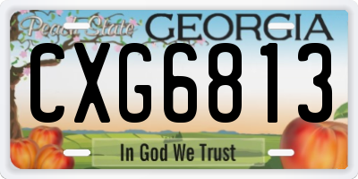GA license plate CXG6813