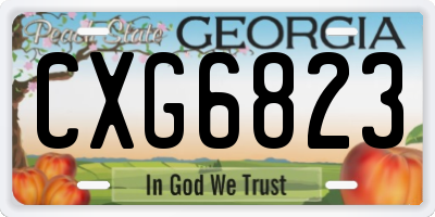GA license plate CXG6823