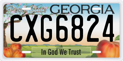 GA license plate CXG6824