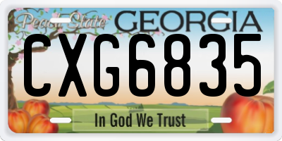 GA license plate CXG6835