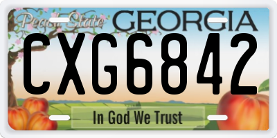 GA license plate CXG6842