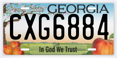 GA license plate CXG6884