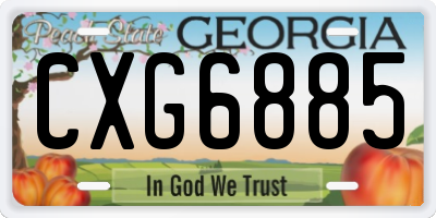 GA license plate CXG6885