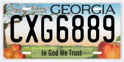 GA license plate CXG6889