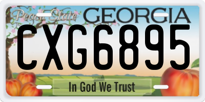 GA license plate CXG6895