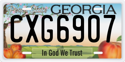 GA license plate CXG6907