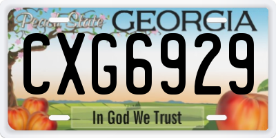 GA license plate CXG6929