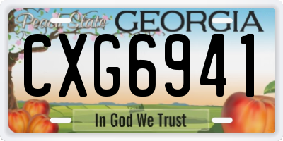 GA license plate CXG6941