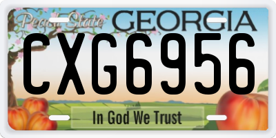GA license plate CXG6956