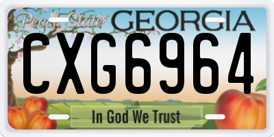 GA license plate CXG6964
