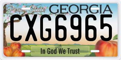 GA license plate CXG6965