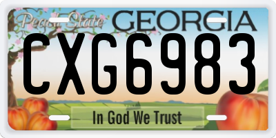 GA license plate CXG6983