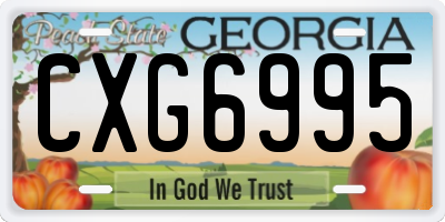 GA license plate CXG6995
