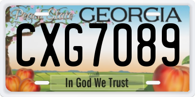 GA license plate CXG7089