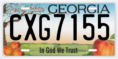 GA license plate CXG7155