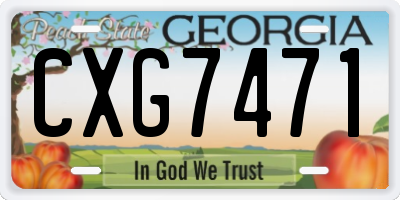 GA license plate CXG7471