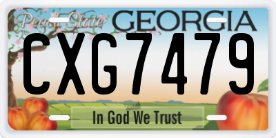 GA license plate CXG7479