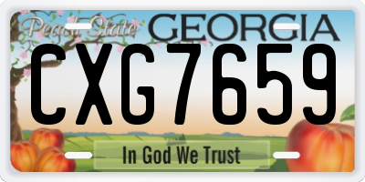 GA license plate CXG7659