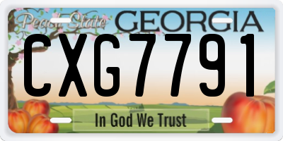 GA license plate CXG7791