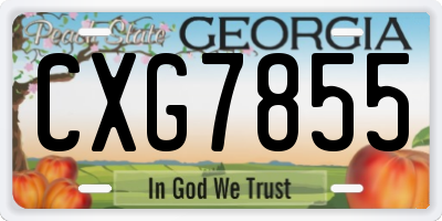GA license plate CXG7855