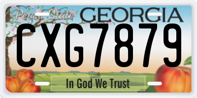 GA license plate CXG7879
