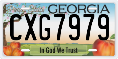 GA license plate CXG7979