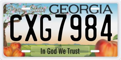 GA license plate CXG7984