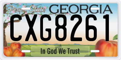 GA license plate CXG8261