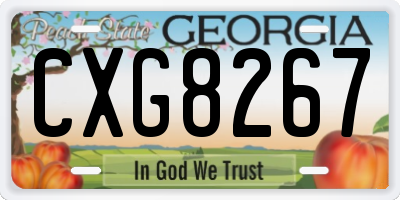 GA license plate CXG8267