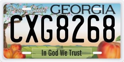 GA license plate CXG8268