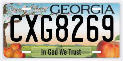 GA license plate CXG8269