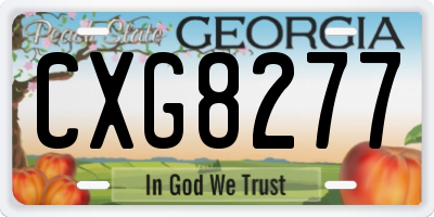 GA license plate CXG8277