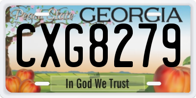 GA license plate CXG8279