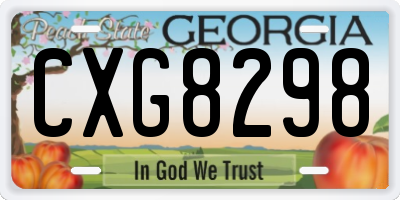 GA license plate CXG8298