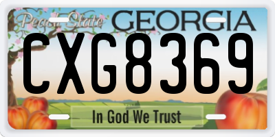 GA license plate CXG8369