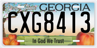 GA license plate CXG8413