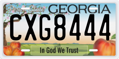 GA license plate CXG8444