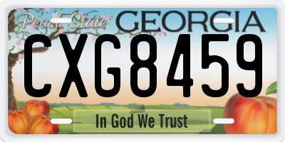GA license plate CXG8459