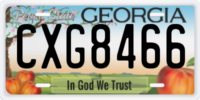 GA license plate CXG8466