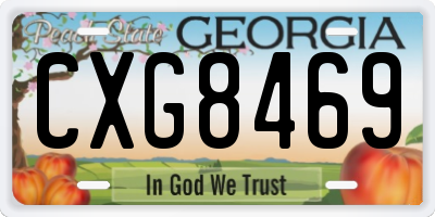 GA license plate CXG8469