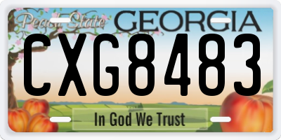 GA license plate CXG8483