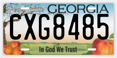 GA license plate CXG8485