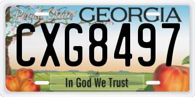 GA license plate CXG8497