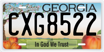 GA license plate CXG8522