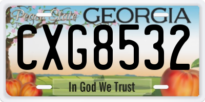 GA license plate CXG8532