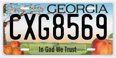 GA license plate CXG8569