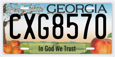 GA license plate CXG8570