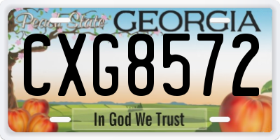 GA license plate CXG8572