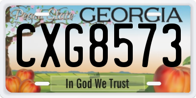 GA license plate CXG8573